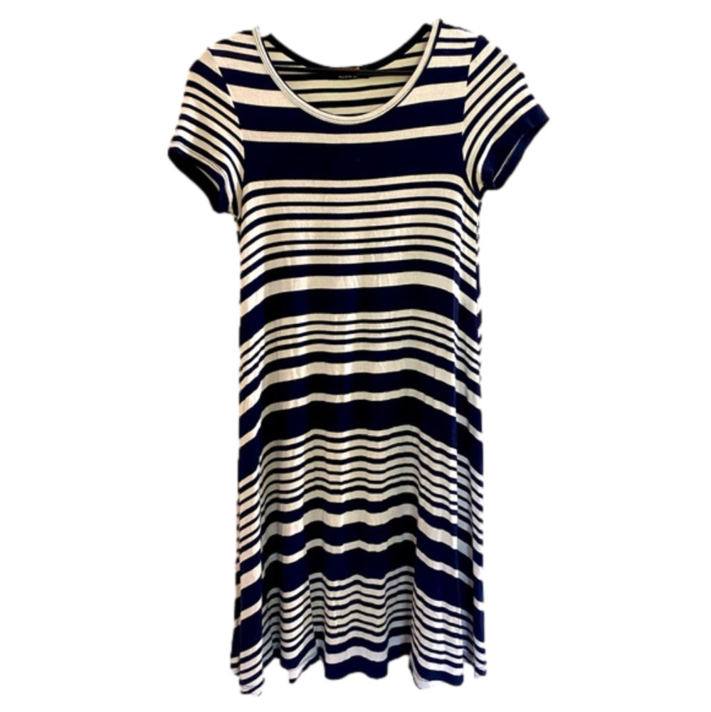 Renee C Dress Navy And White Stripe Size Small S